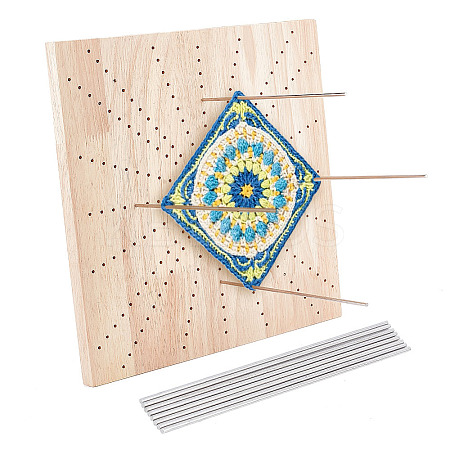 Wooden Crochet Blocking Board DIY-WH0387-22A-1