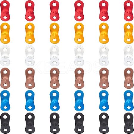 36Pcs 6 Colors Aluminum Alloy Guyline Cord Adjuster AJEW-FH0001-45-1