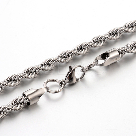 Tarnish Resistant 304 Stainless Steel Rope Chain Necklaces LS-STAS-M174-010P-A-1