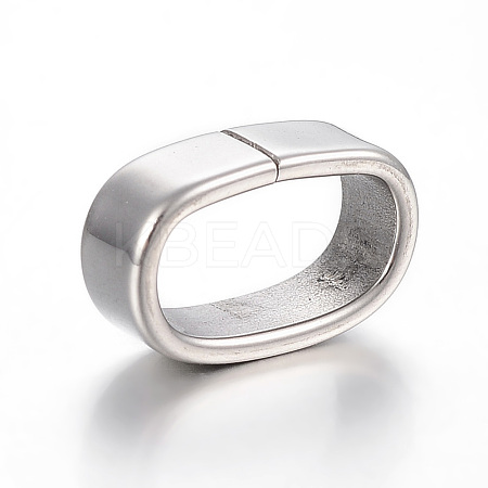 Non-Tarnish 304 Stainless Steel Slide Charms/Slider Beads STAS-E425-060B-P-1