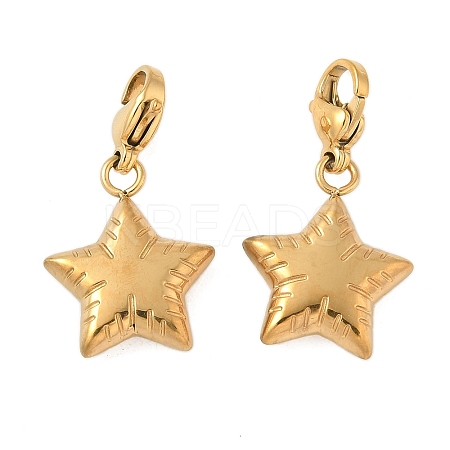 Star 304 Stainless Steel Pendants Decoratons STAS-K306-11G-1