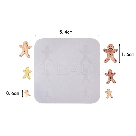 Imitation Food Christmas Cabochon DIY Food Grade Silhouette Silicone Statue Mold PW-WG31329-02-1