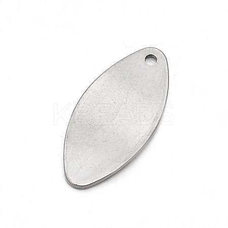 Tarnish Resistant Oval 304 Stainless Steel Stamping Blank Tag Pendants STAS-N073-39-1