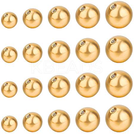 50Pcs 5 Styles 304 Stainless Steel Ear Nuts STAS-BBC0005-46G-1
