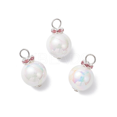 Imitation Pearl Acrylic Pendants PALLOY-JF04349-01-1