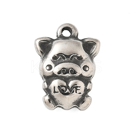 304 Stainless Steel Tibetan Style Pendants STAS-S185-10AS-C-1