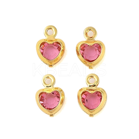 Heart Rack Plating Brass Glass Pendants LS-X-KK-S385-01G-03-1