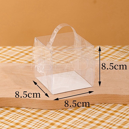 Foldable Transparent PET Cakes Boxes CON-PW0001-049A-1