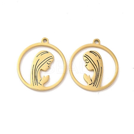 Ion Plating(IP) 304 Stainless Steel Pendants STAS-L020-034G-1