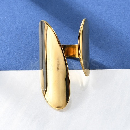 304 Stainless Steel Open Cuff Ring LS-RJEW-Q775-01G-1