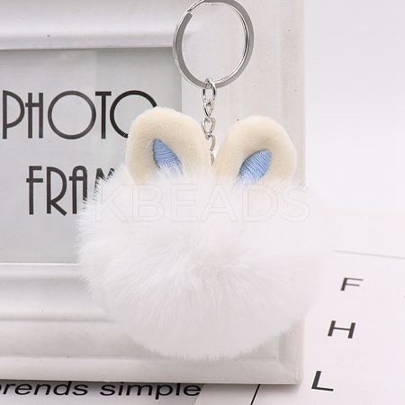 Imitation Rabbit Fur Keychain PW-WG15273-01-1