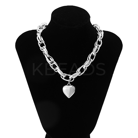 Heart Pendant Necklace LS-NJEW-K261-03P-1