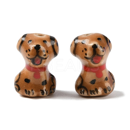 Hand-Painted Porcelain Beads PORC-R001-01A-1