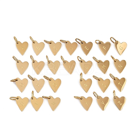 26Pcs 304 Stainless Steel Charms STAS-L291-01G-1