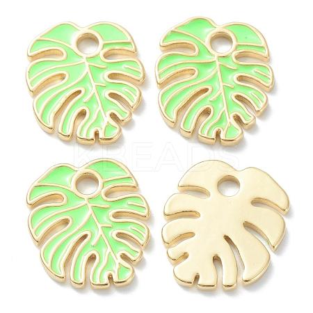 Brass Enamel Pendants KK-A153-07G-D-1