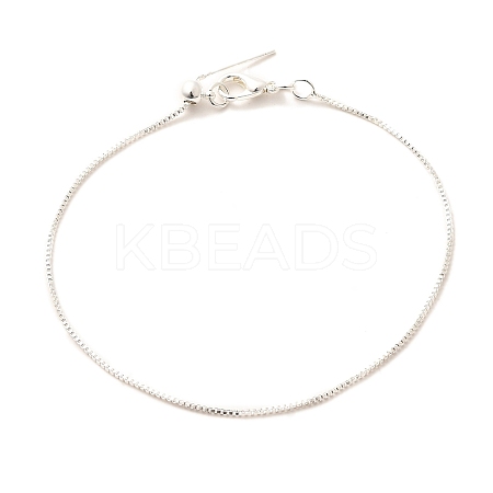 Rack Plating Brass Box Chain Adjustable Slider Bracelets Making for Women BJEW-G735-10S-1