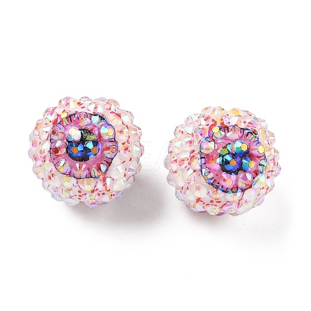 Round Resin Rhinestone Beads OACR-Z035-01A-1