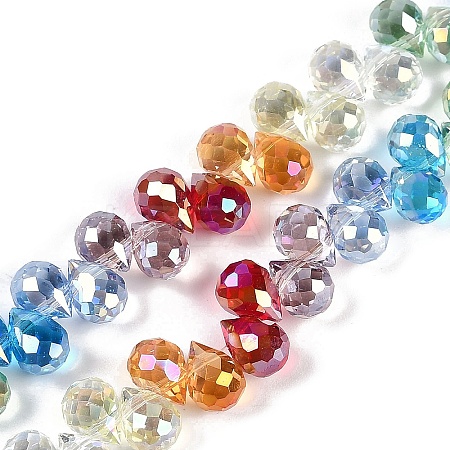 Electroplate Glass Beads Strands EGLA-B009-01A-1