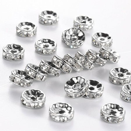 316 Surgical Stainless Steel Crystal Rhinestone Spacer Beads X-STAS-N032-03P-1
