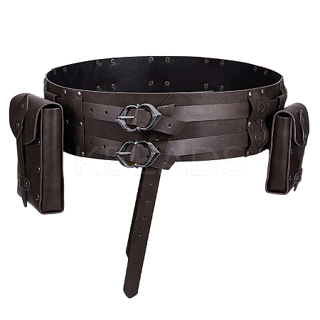 Imitation Leather Belts with 2Pcs PU Leather Wallets AJEW-NB0006-73-1