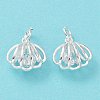 Rack Plating Brass Clear Cubic Zirconia Pendants KK-B078-06S-1