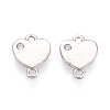 925 Sterling Silver Micro Pave Clear Cubic Zirconia Connector Charms STER-N016-63P-1