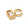 Ion Plating(IP) 304 Stainless Steel with Rhinestone Charms STAS-G351-11G-02-2