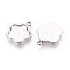 304 Stainless Steel Pendant Cabochon Settings STAS-T065-88P-2