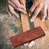 Unfinished Sandalwood for Knife Handle Crafts WOOD-WH0036-07-6