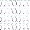 30Pcs Rainbow Color 304 Stainless Steel Earring Hooks STAS-UN0034-26-1