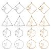16Pcs 8 Style Alloy Hollow Pendants FIND-OC0001-36-2