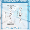 80pcs Tibetan Style Alloy Links/Connector TIBE-LP0001-12-2
