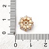 Brass Micro Pave Clear Cubic Zirconia Beads KK-D378-24G-02-3