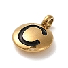 304 Stainless Steel Black Enamel Charms STAS-R009-01G-C-2