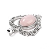 Natural Rose Quartz Pendants G-I322-04P-12-3