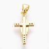Brass Micro Pave Cubic Zirconia Pendants ZIRC-E153-28G-NR-2