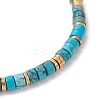 Natural Magnesite Beads Stretch Bracelet for Women BJEW-JB13215-01-4