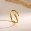 304 Stainless Steel Simple Line Open Cuff Rings LS-RJEW-M072-11G-1