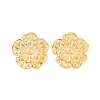Ion Plating(IP) 304 Stainless Steel Stud Earrings for Women EJEW-P279-49G-1