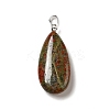 Natural Unakite Pendants G-P474-01P-11-2