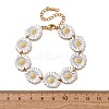 304 Stainless Steel Enamel Link Chain Bracelets for Women BJEW-T027-04C-G-3