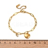 304 Stainless Steel Charm Bracelets STAS-D152-01G-4