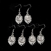 Natural Quartz Crystal Teardrop Dangle Earrings EJEW-K246-01P-03-1