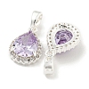 Brass with Cubic Zirconia Charms KK-Q820-10S-2