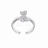 Non-Tarnish 304 Stainless Steel 12 Constellations/Zodiac Signs Open Cuff Ring for Women RJEW-S405-156P-3