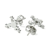 Non-Tarnish Cute Little Animal Theme 304 Stainless Steel Stud Earrings LS-EJEW-B041-02H-P-2