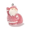 Christmas Flocky Opaque Resin Pendants RESI-C064-01A-1