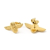 Ion Plating(IP) 304 Stainless Steel Airplane Stud Earrings for Women EJEW-I281-17G-2