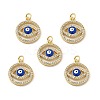 Brass Micro Pave Cubic Zirconia Pendants KK-E068-VB282-1-2