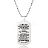 201 Stainless Steel To My Son Dog Tag Pendant Ball Chain Necklaces FS-WG527E6-31-1